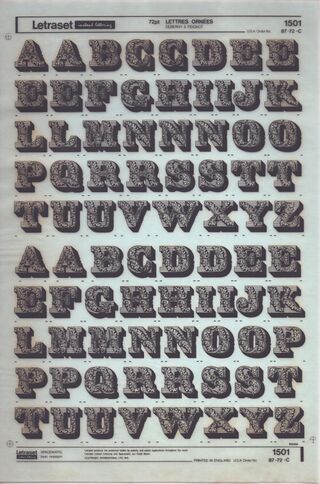 Lettres Ornées, 72 pt.